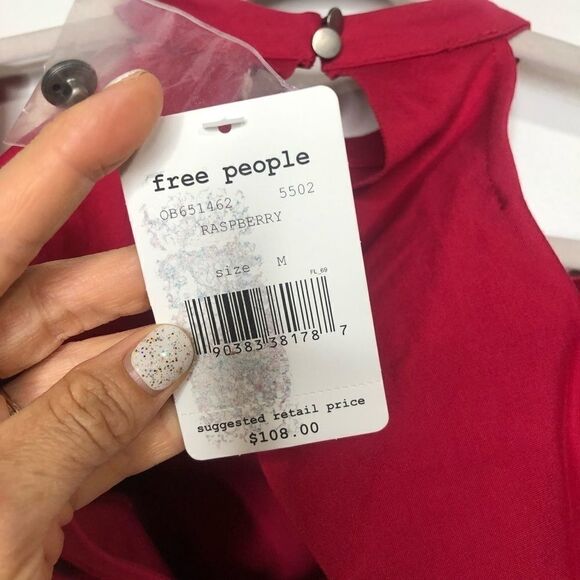 Free People Sweet Talk Mini Dress Raspberry NWT! - Picture 7 of 16